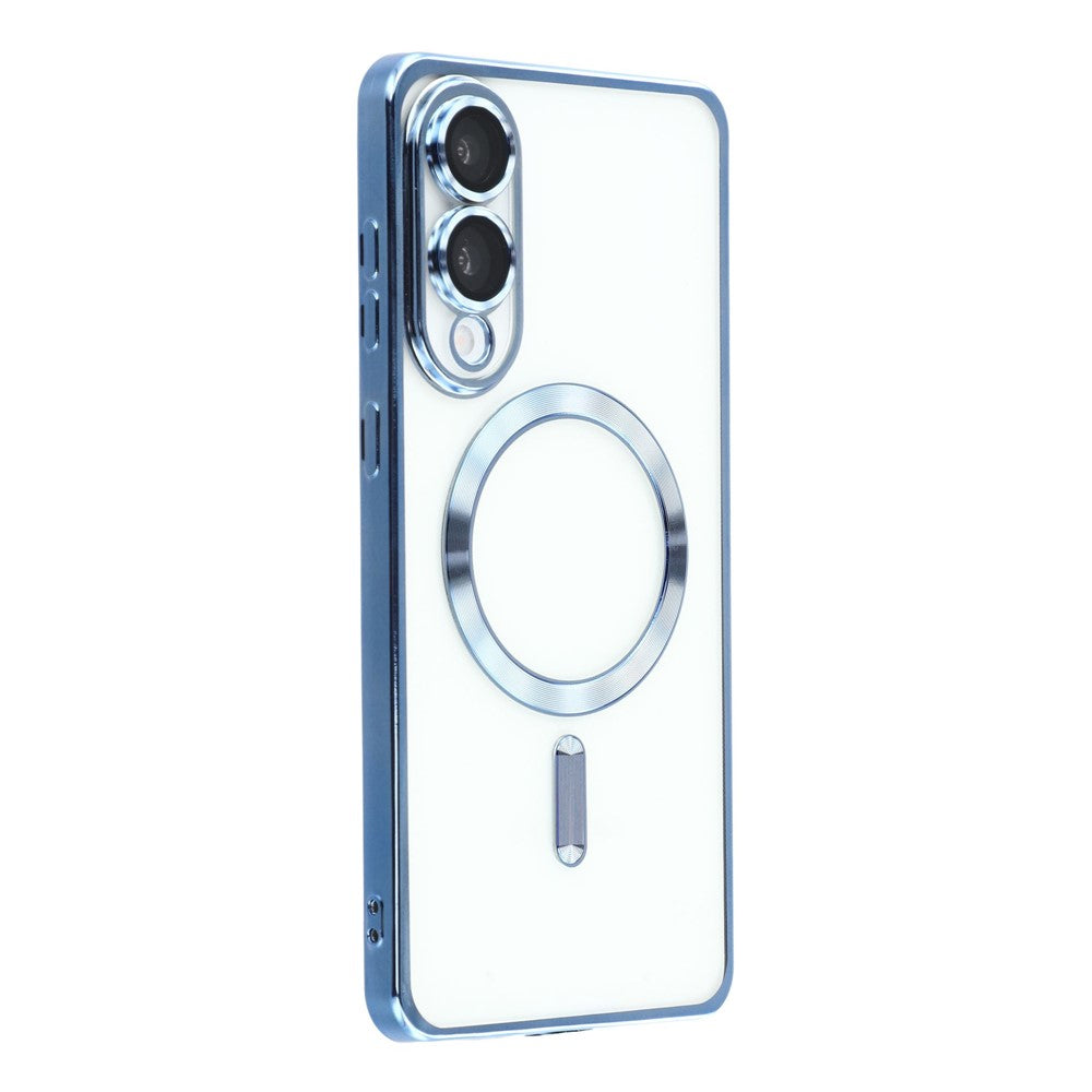 For Samsung Galaxy S25 Edge Case Compatible with MagSafe Electroplated TPU Phone Cover with Lens Film