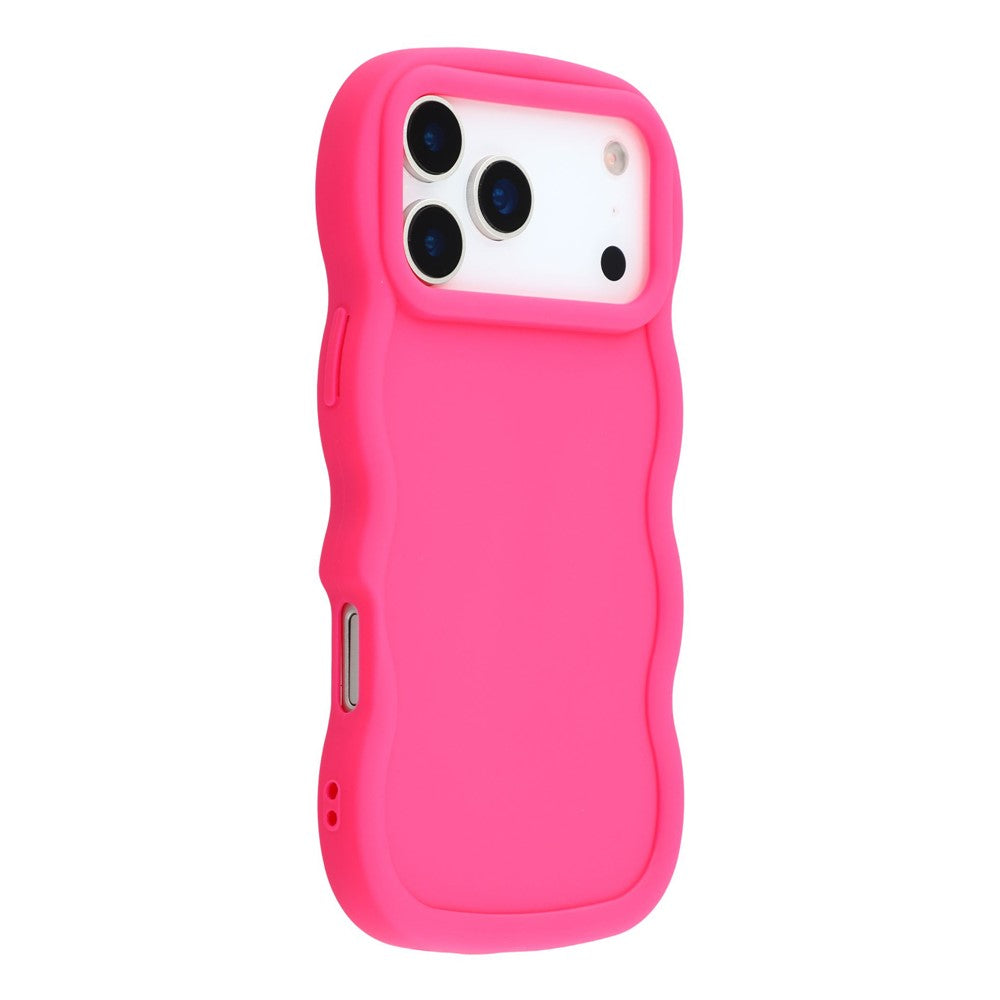 For iPhone 17 Pro Max Case TPU Protective Phone Cover Unique Curly Wave Frame