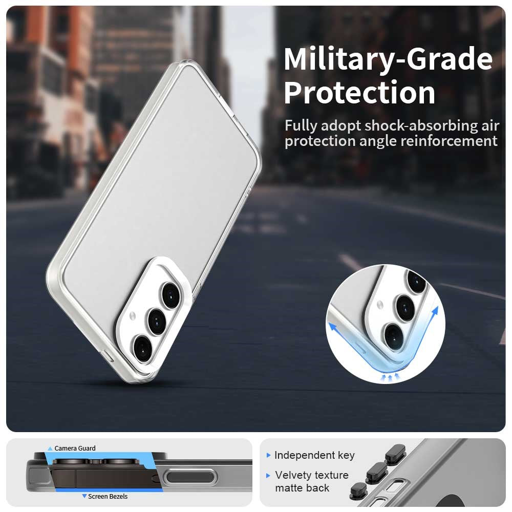 Samsung Galaxy S25 FE Case PC + TPU + PET Matte Anti-Drop Phone Back Cover