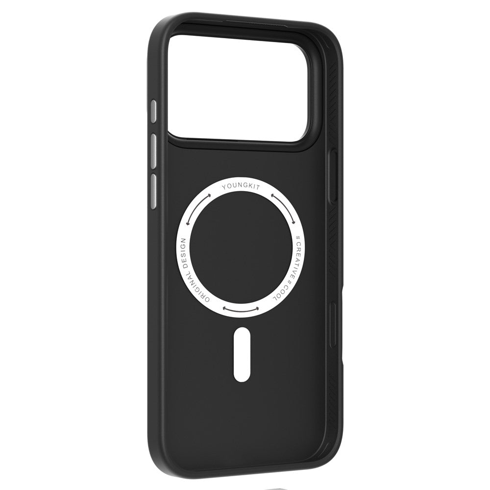 YOUNGKIT For iPhone 17 Pro Max Case Compatible with MagSafe PU Leather + PC Phone Cover