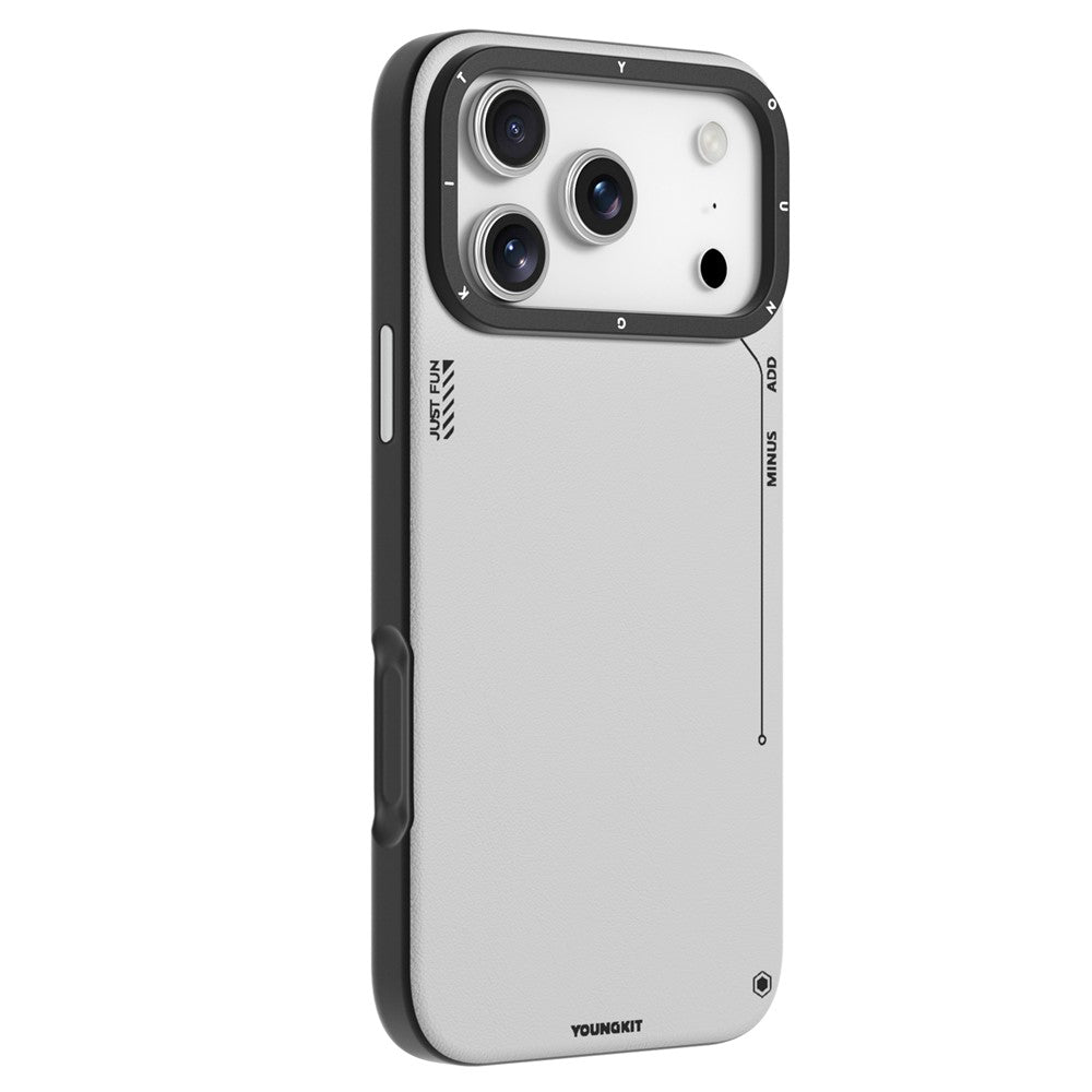 YOUNGKIT For iPhone 17 Pro Max Case Compatible with MagSafe PU Leather + PC Phone Cover