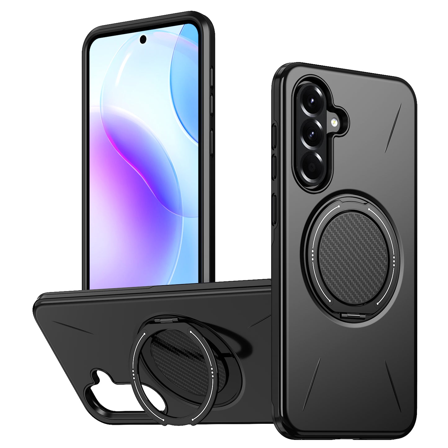 For Samsung Galaxy A56 5G Magnetic Case Rotating Kickstand TPU + PC Phone Cover