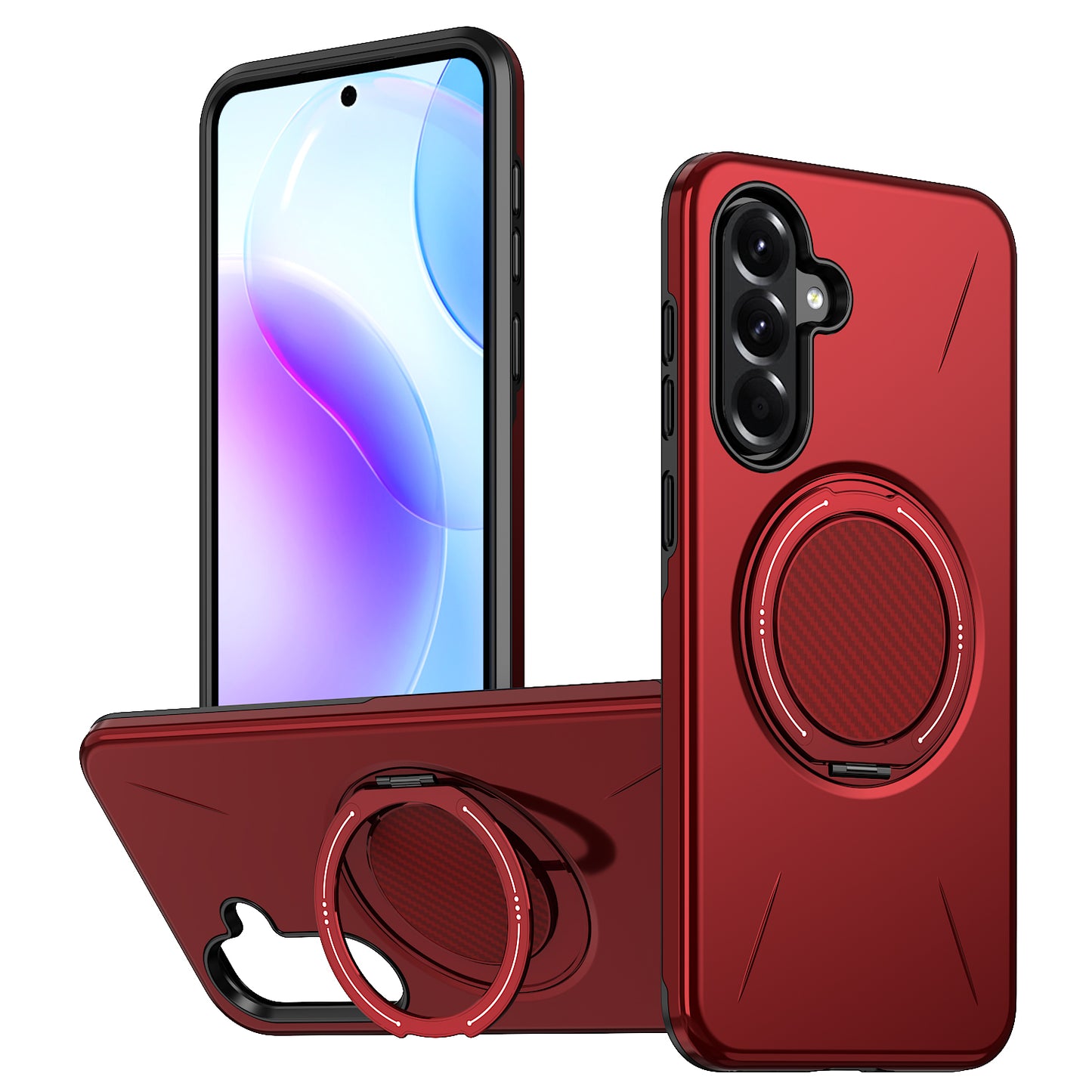 For Samsung Galaxy A56 5G Magnetic Case Rotating Kickstand TPU + PC Phone Cover