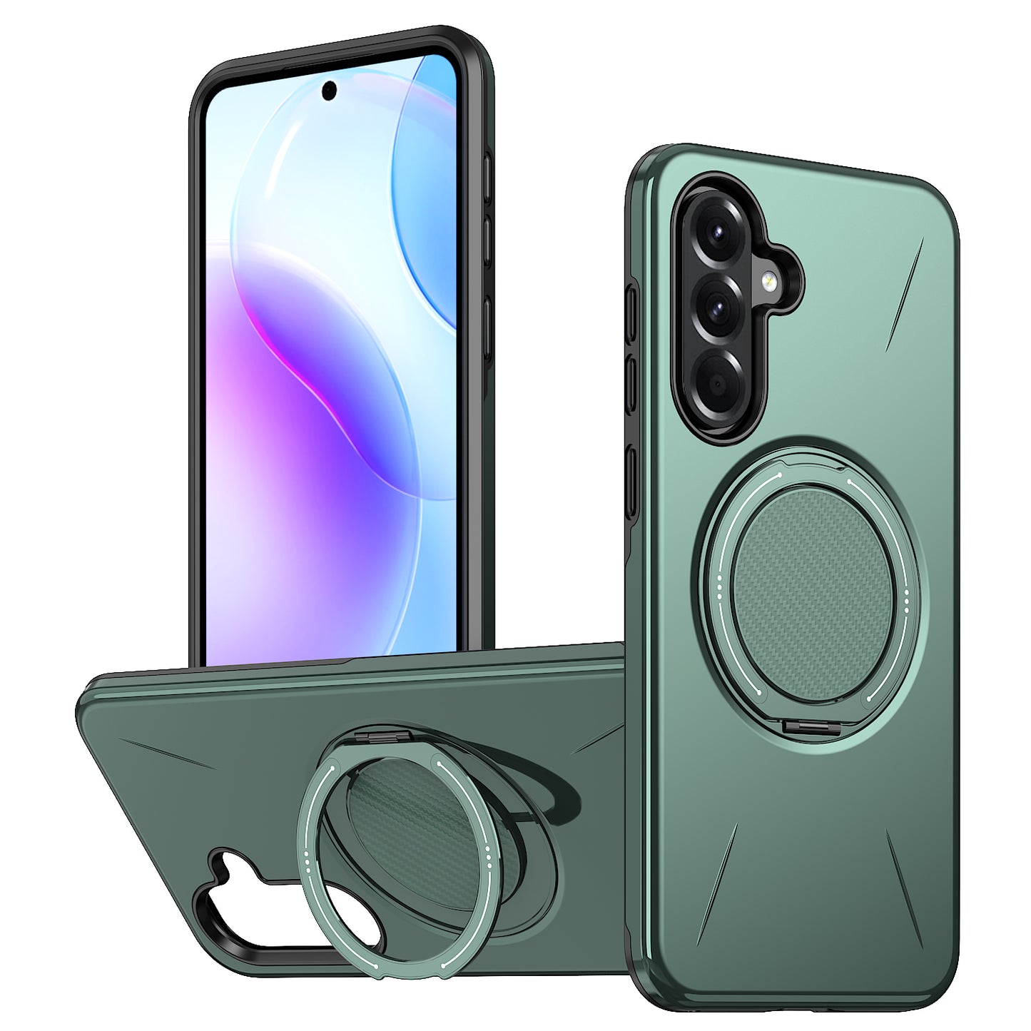 For Samsung Galaxy A56 5G Magnetic Case Rotating Kickstand TPU + PC Phone Cover