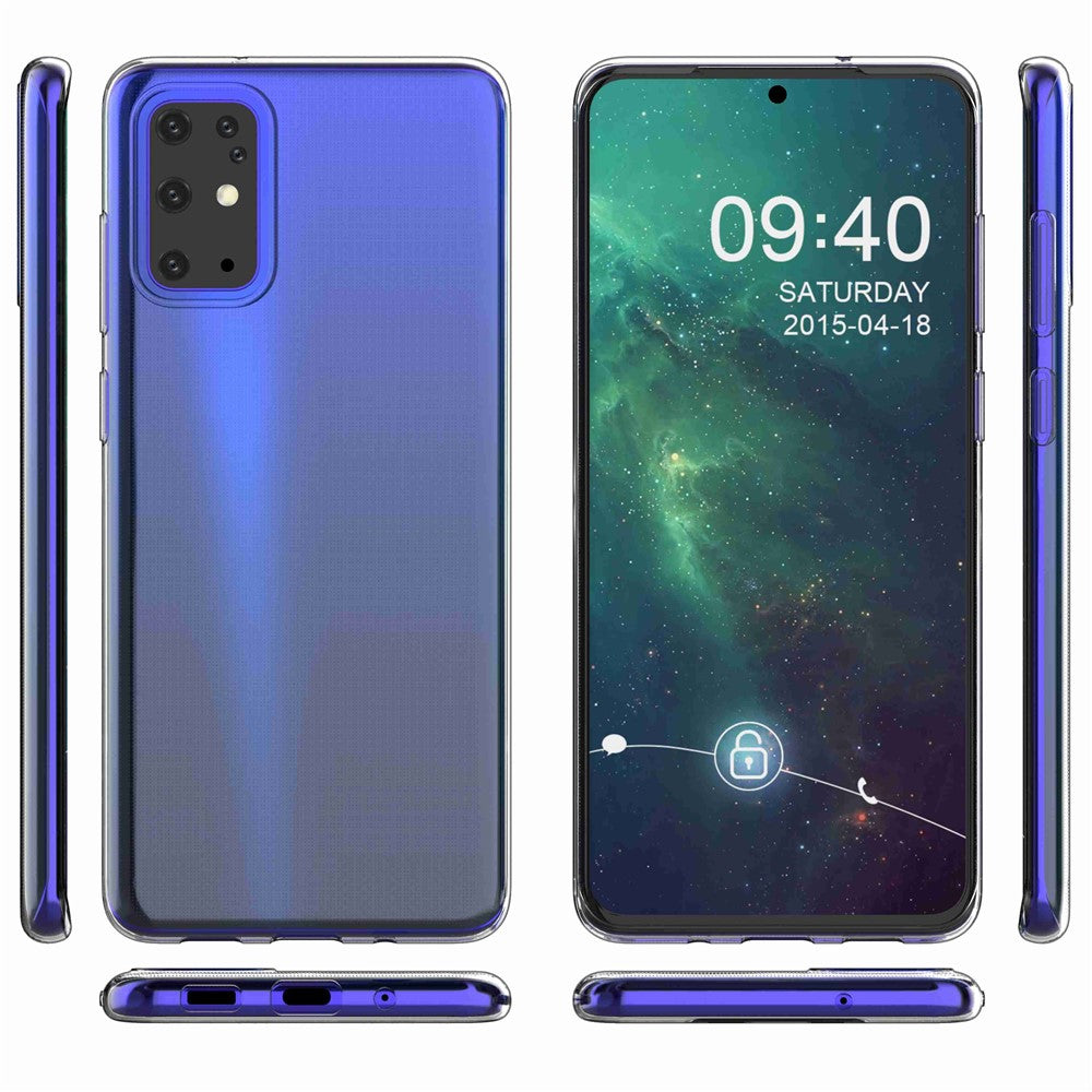 Samsung Galaxy S20 Plus 4G / 5G Ultra Slim Transparent Soft TPU Phone Case Anti-Fingerprint Phone Back Cover