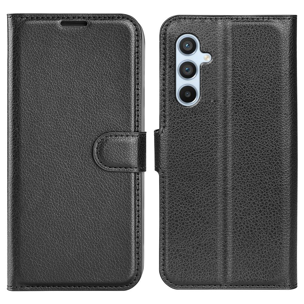 Samsung Galaxy A54 5G Litchi Texture Anti-drop Cell Phone Cover PU Leather + TPU Folio Flip Magnetic Clasp Stand Wallet Phone Case