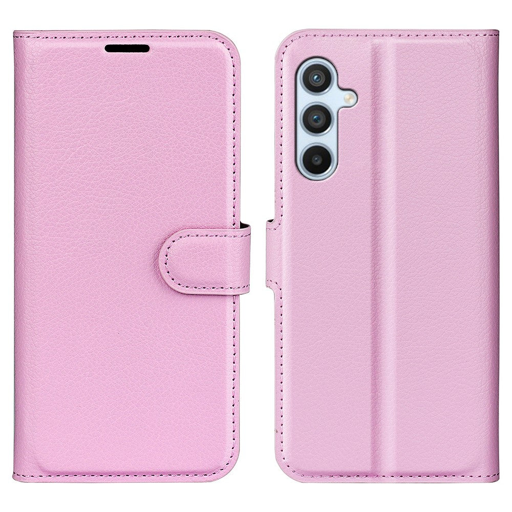 Samsung Galaxy A54 5G Litchi Texture Anti-drop Cell Phone Cover PU Leather + TPU Folio Flip Magnetic Clasp Stand Wallet Phone Case