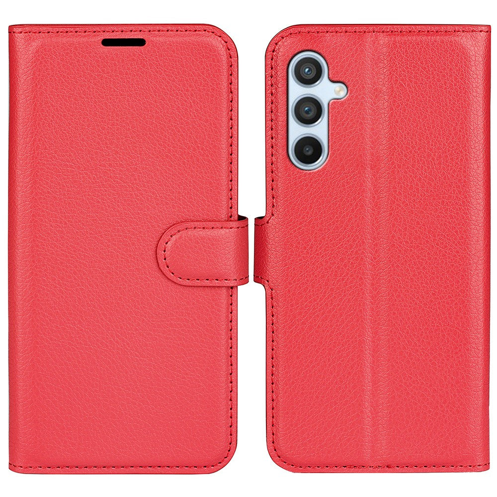Samsung Galaxy A54 5G Litchi Texture Anti-drop Cell Phone Cover PU Leather + TPU Folio Flip Magnetic Clasp Stand Wallet Phone Case