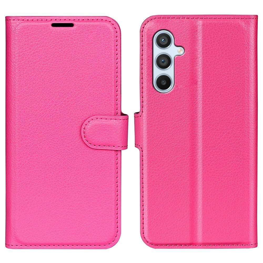 Samsung Galaxy A54 5G Litchi Texture Anti-drop Cell Phone Cover PU Leather + TPU Folio Flip Magnetic Clasp Stand Wallet Phone Case