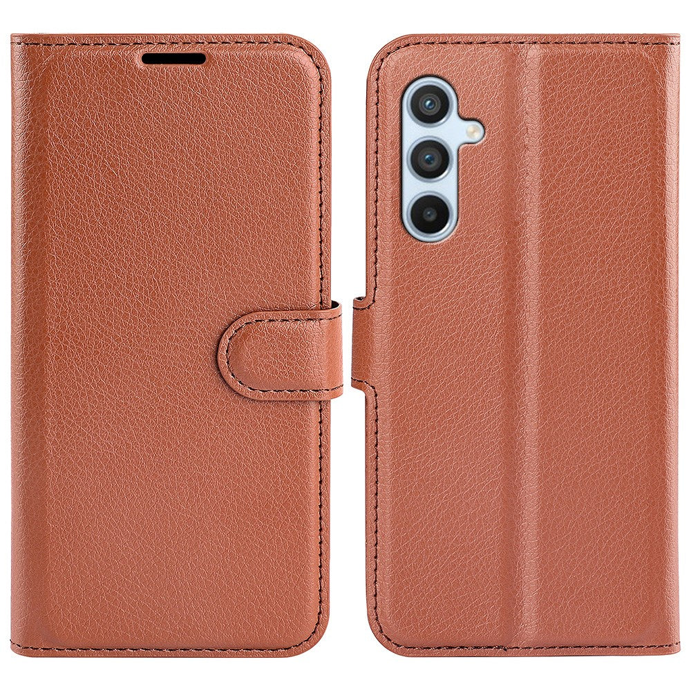 Samsung Galaxy A54 5G Litchi Texture Anti-drop Cell Phone Cover PU Leather + TPU Folio Flip Magnetic Clasp Stand Wallet Phone Case