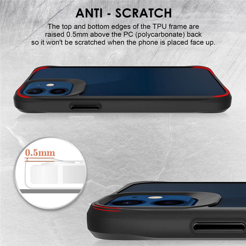 Combat X Mode For iPhone 12 mini 5.4 inch Transparent Phone Case Anti-drop Hard PC Soft TPU Hybrid Cover