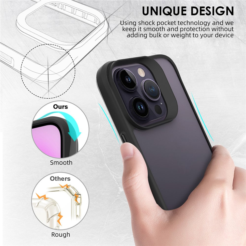 Combat X Mode For iPhone 14 Pro Transparent Hard PC Back Soft TPU Frame Phone Case Shockproof Cover