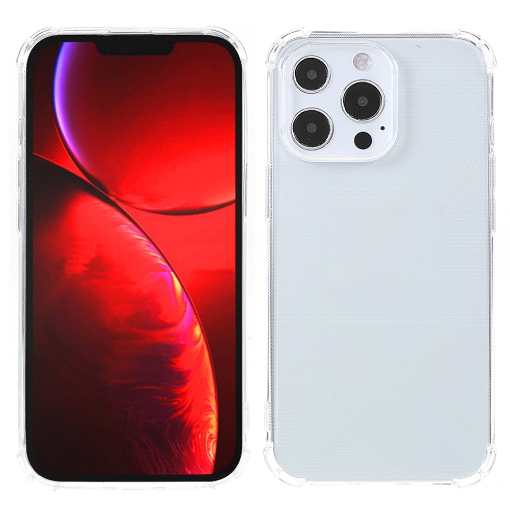 iPhone 14 Pro Clear Phone Case Flexible TPU Shockproof Corners Cell Phone Cover