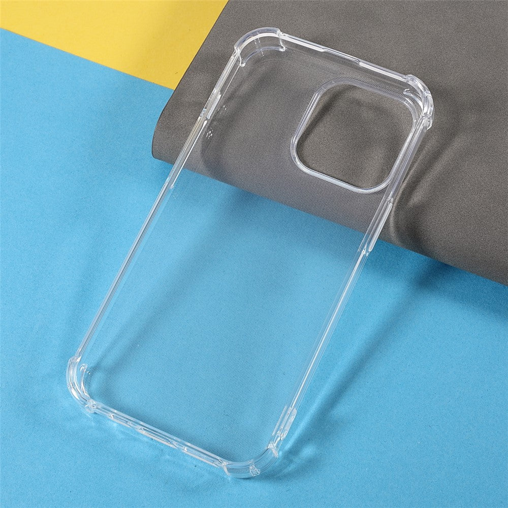 iPhone 14 Pro Clear Phone Case Flexible TPU Shockproof Corners Cell Phone Cover