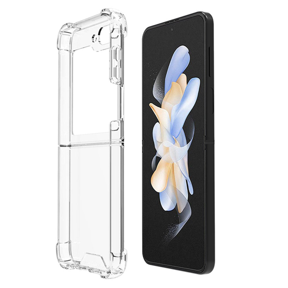 Samsung Galaxy Z Flip5 5G Foldable Design Cell Phone Case PC+TPU HD Clear Phone Back Cover