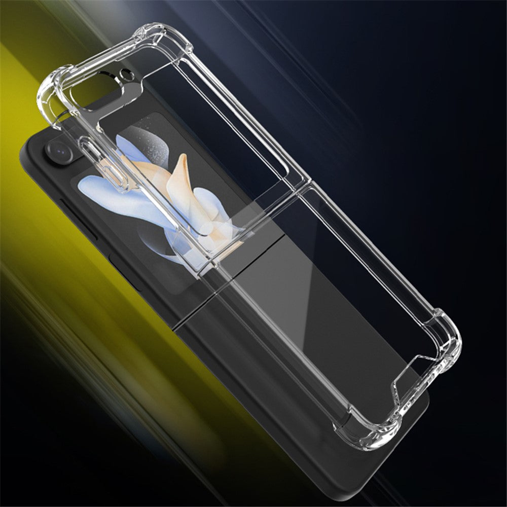 Samsung Galaxy Z Flip5 5G Foldable Design Cell Phone Case PC+TPU HD Clear Phone Back Cover