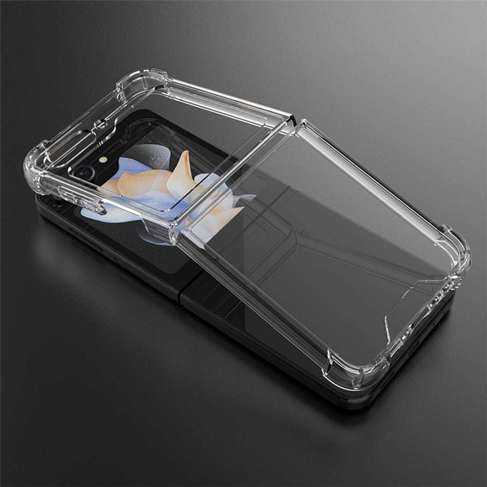 Samsung Galaxy Z Flip5 5G Foldable Design Cell Phone Case PC+TPU HD Clear Phone Back Cover