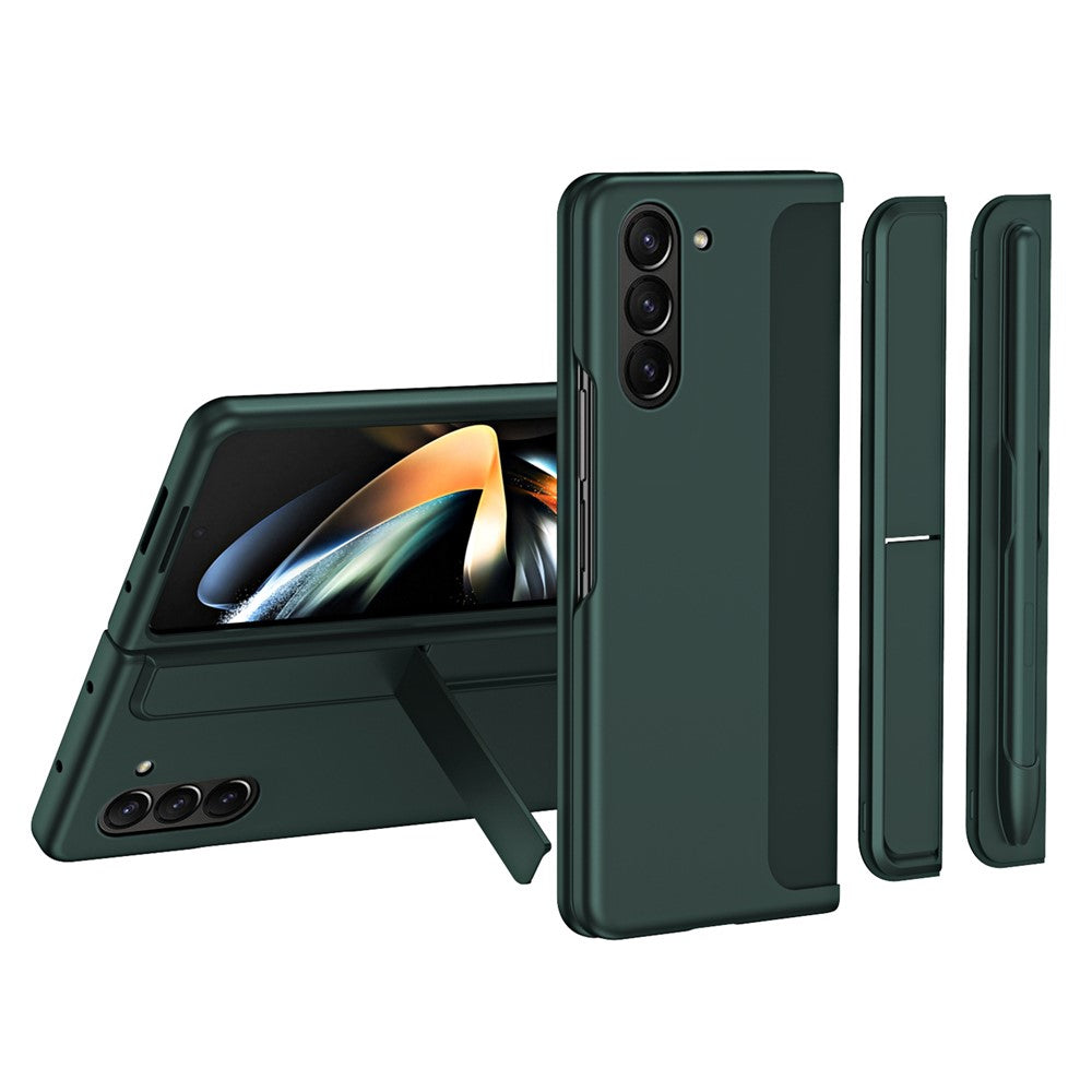 Samsung Galaxy Z Fold5 5G Rubberized Phone Cover  Kickstand Hard PC Phone Case with Pen and Pen Holder