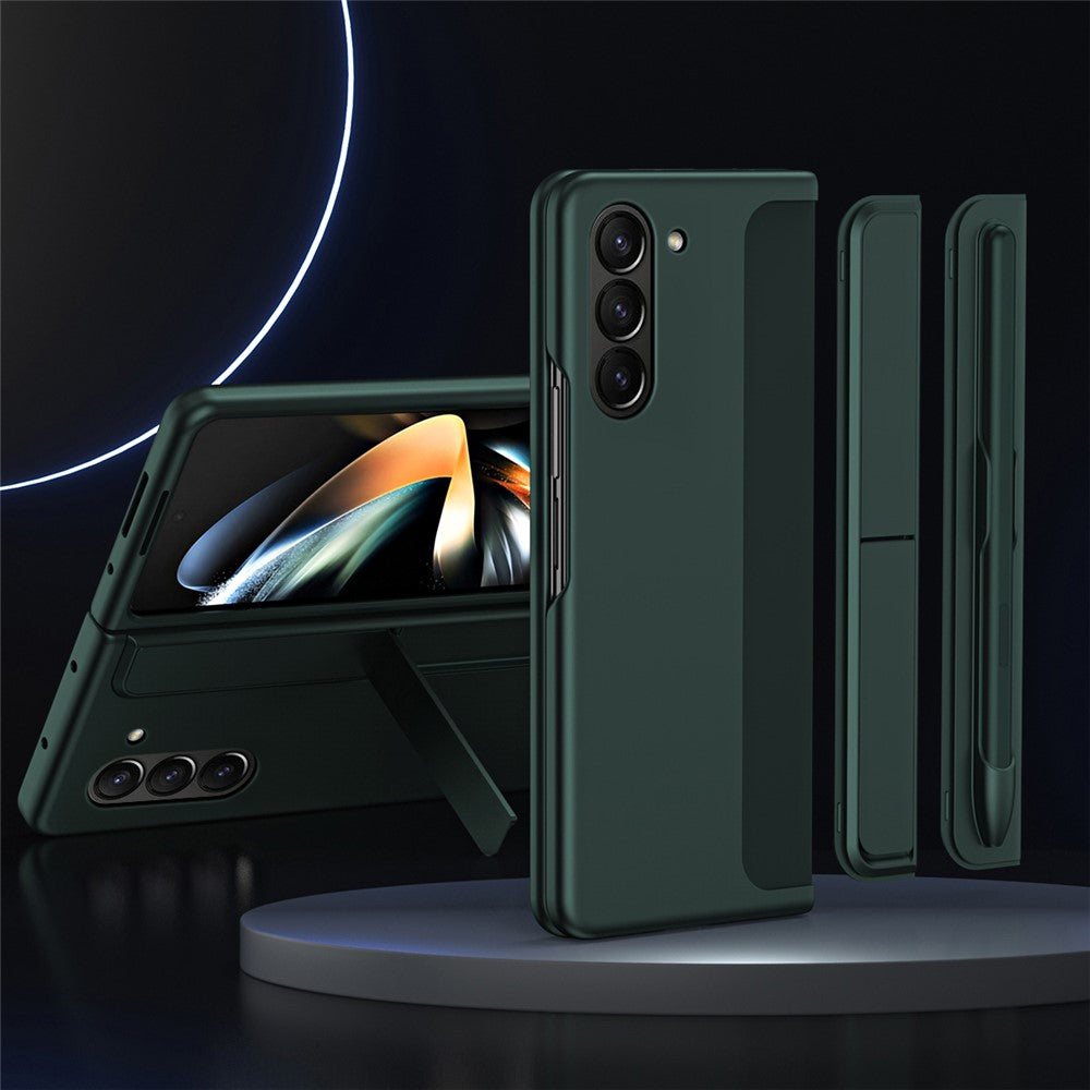 Samsung Galaxy Z Fold5 5G Rubberized Phone Cover  Kickstand Hard PC Phone Case with Pen and Pen Holder