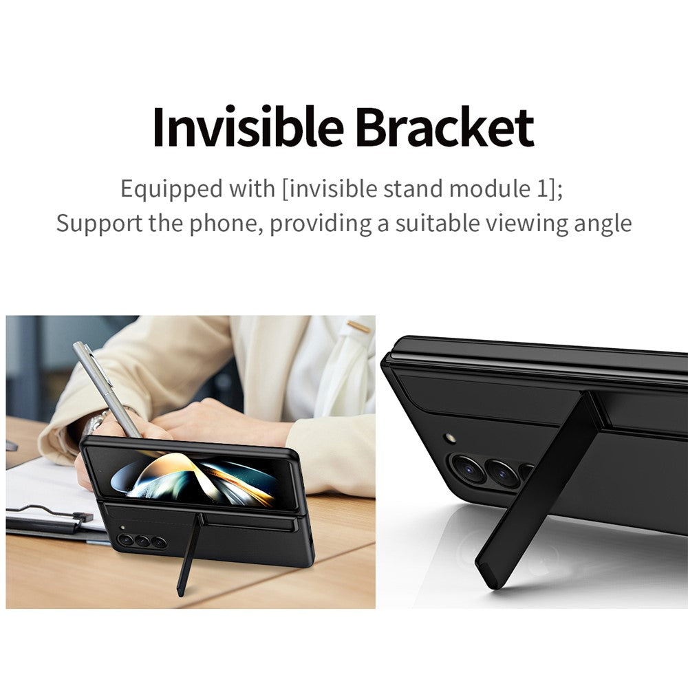 Samsung Galaxy Z Fold5 5G Rubberized Phone Cover  Kickstand Hard PC Phone Case with Pen and Pen Holder