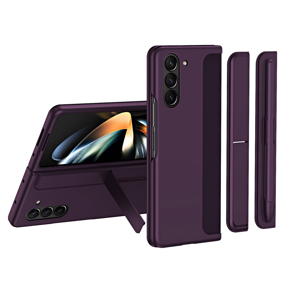 Samsung Galaxy Z Fold5 5G Rubberized Phone Cover  Kickstand Hard PC Phone Case with Pen and Pen Holder