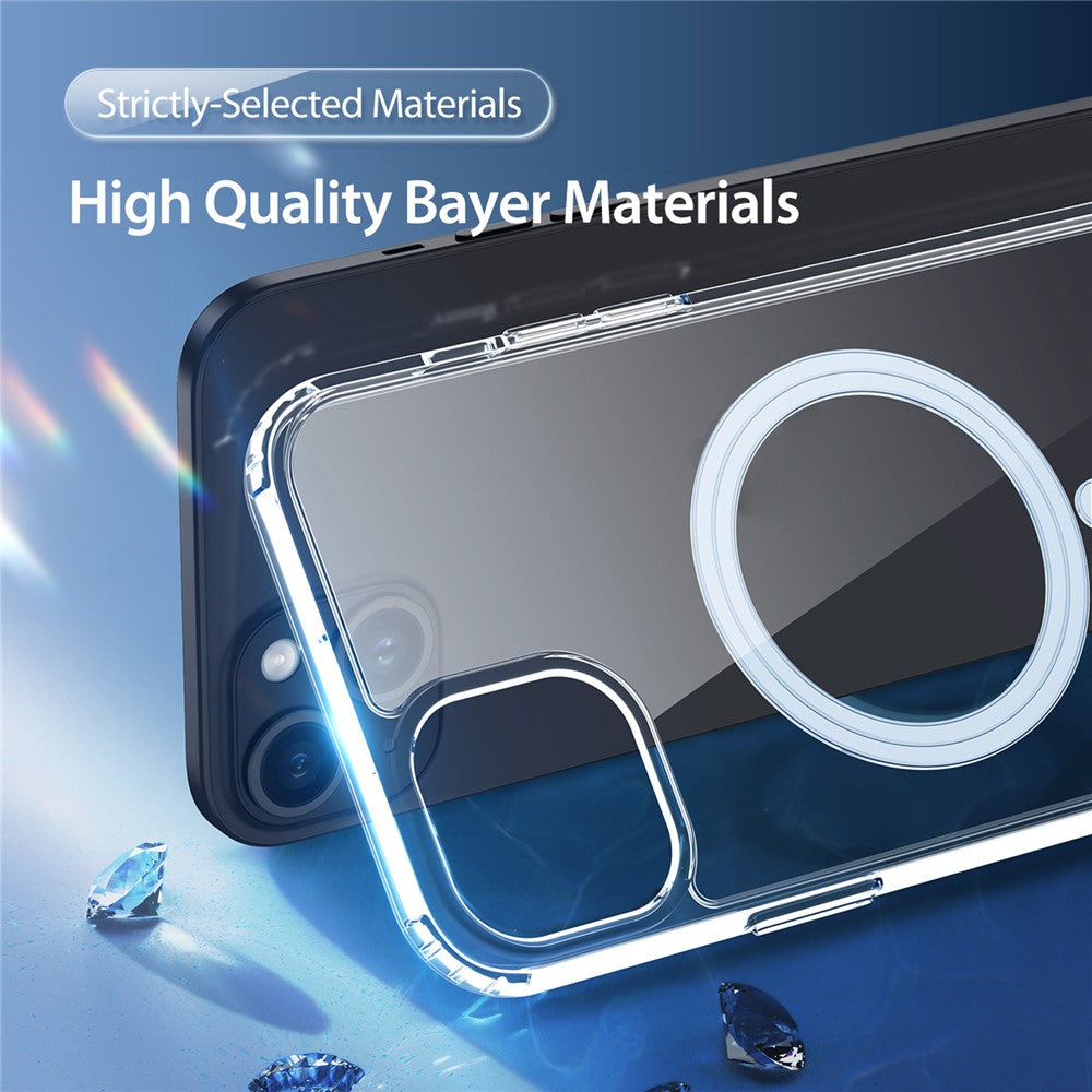 DUX DUCIS Clin Series For iPhone 15 Clear Case Anti-scratch TPU+PC Phone Cover Compatible with MagSafe
