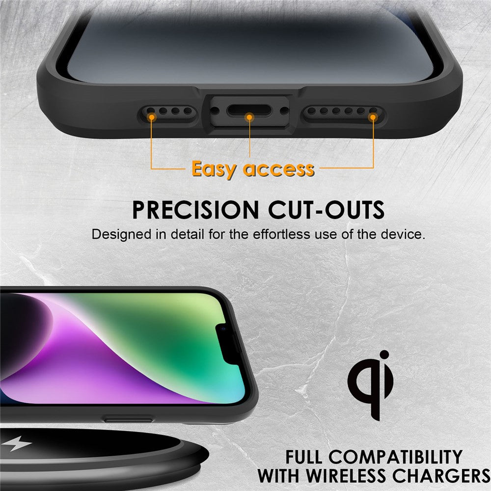 Combat X Mode Series for iPhone 15 Plus / 14 Plus TPU + PC Phone Case Four Corner Shockproof Back Cover