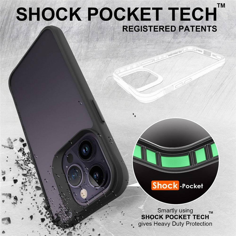 Combat X Mode Series for iPhone 15 Pro Four Corner Anti-drop Cover TPU + PC Cell Phone Case