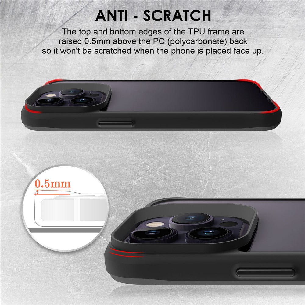 Combat X Mode Series for iPhone 15 Pro Max Four Corner Anti-drop Case TPU + PC Anti-scratch Phone Cover