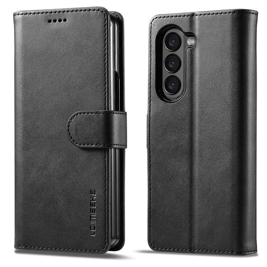 Samsung Galaxy Z Fold5 5G Wallet Leather Phone Case Stand Calf Texture Phone Cover