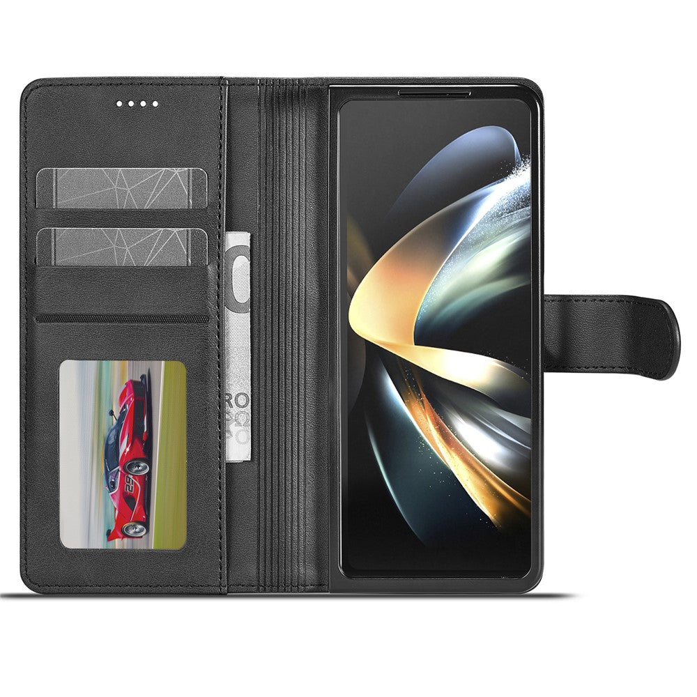 Samsung Galaxy Z Fold5 5G Wallet Leather Phone Case Stand Calf Texture Phone Cover
