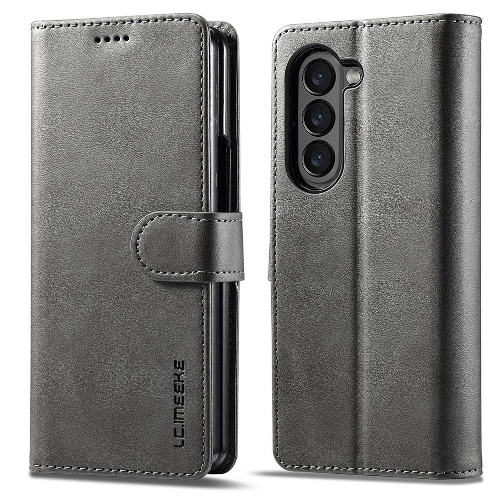 Samsung Galaxy Z Fold5 5G Wallet Leather Phone Case Stand Calf Texture Phone Cover