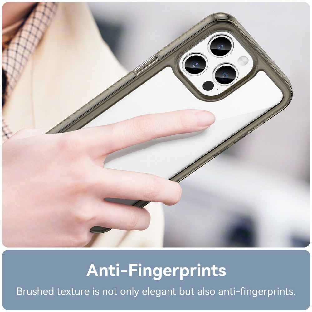 For iPhone 15 Pro TPU+Acrylic Shockproof Mobile Phone Back Cover Clear Protective Case