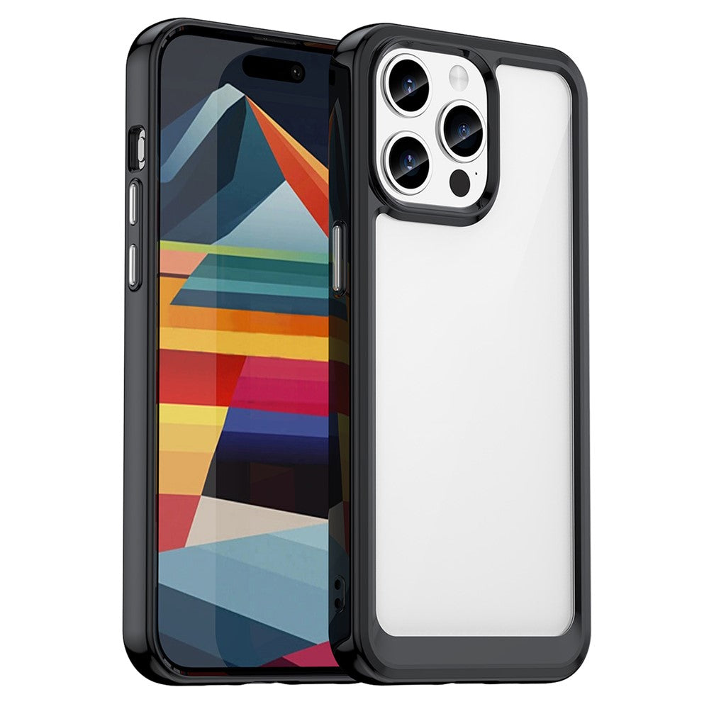 For iPhone 15 Pro TPU+Acrylic Shockproof Mobile Phone Back Cover Clear Protective Case