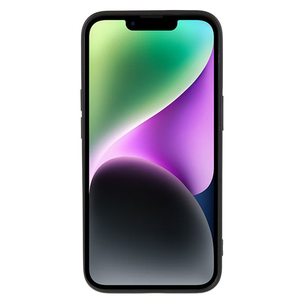 Fiber Lining Shell for iPhone 15 Candy Color Anti-Drop TPU Phone Case Rubberized Phone Cover