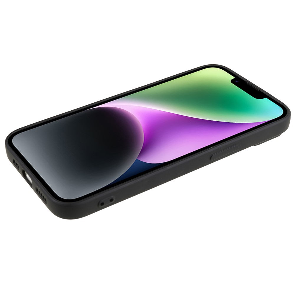 Fiber Lining Shell for iPhone 15 Candy Color Anti-Drop TPU Phone Case Rubberized Phone Cover