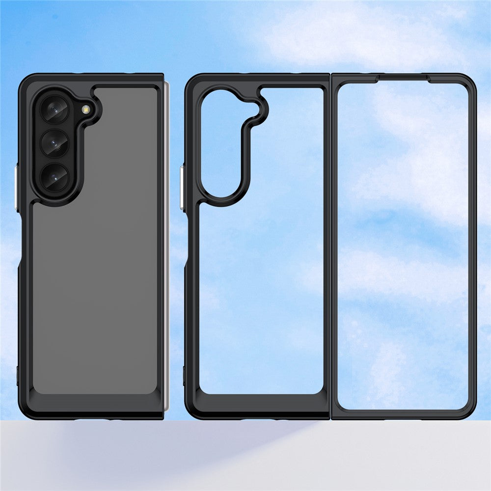 Samsung Galaxy Z Fold5 5G Mobile Phone Back Cover TPU+Acrylic Clear Protective Shockproof Case