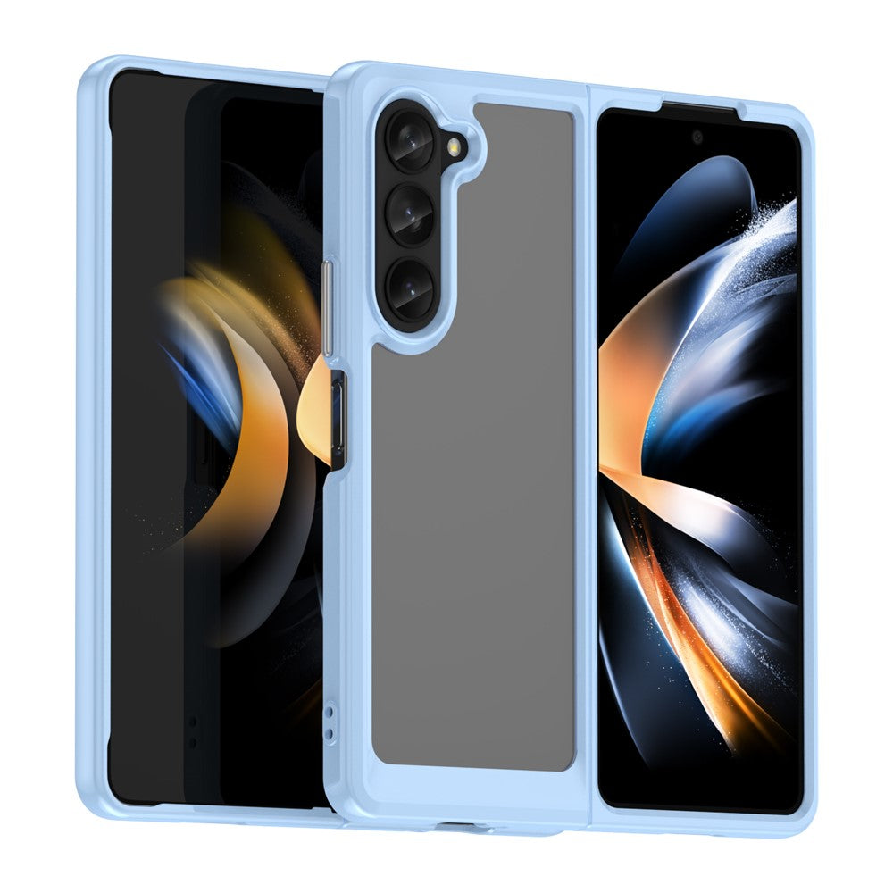 Samsung Galaxy Z Fold5 5G Mobile Phone Back Cover TPU+Acrylic Clear Protective Shockproof Case