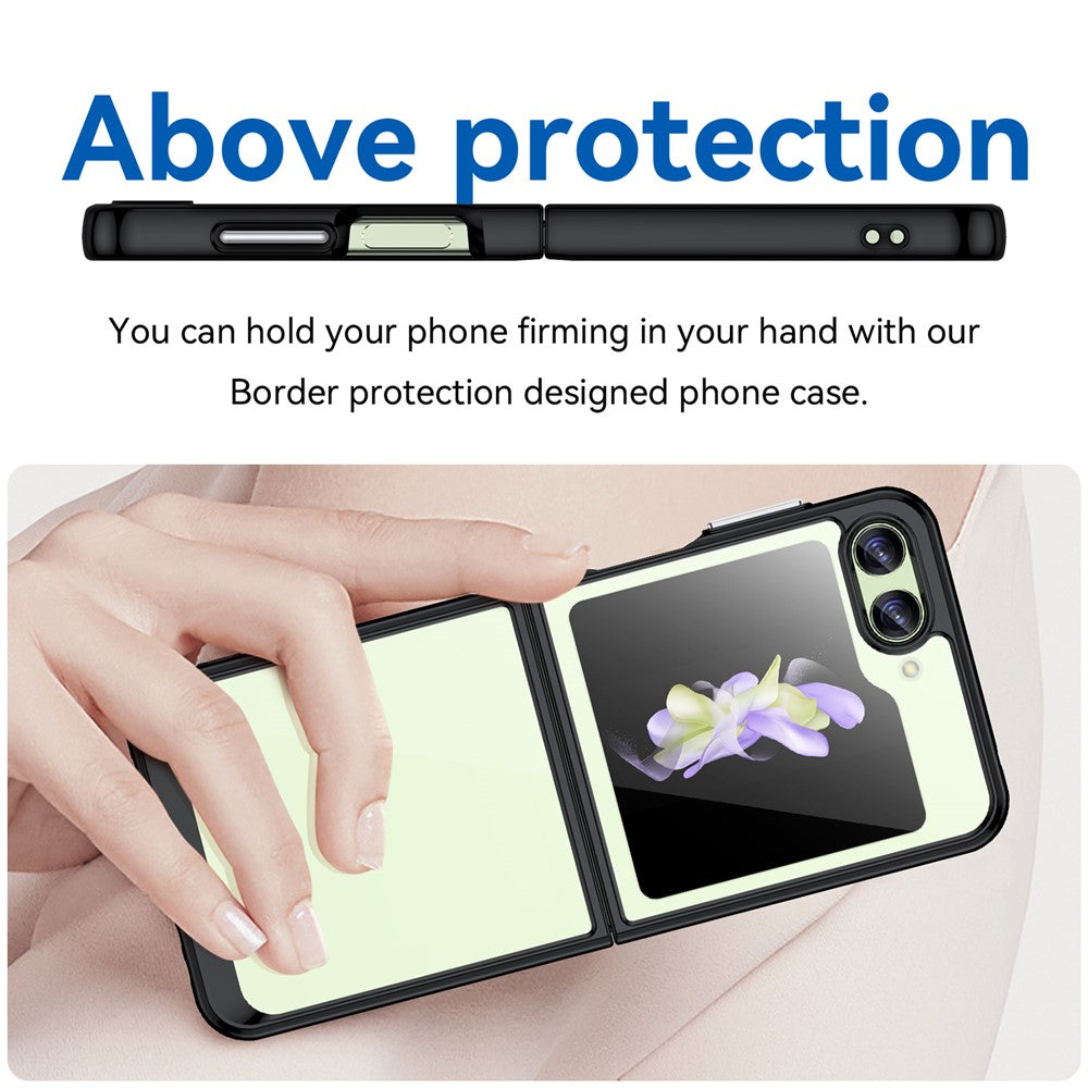 Samsung Galaxy Z Flip5 5G Mobile Phone Back Cover Clear Protective Shockproof TPU+Acrylic Case
