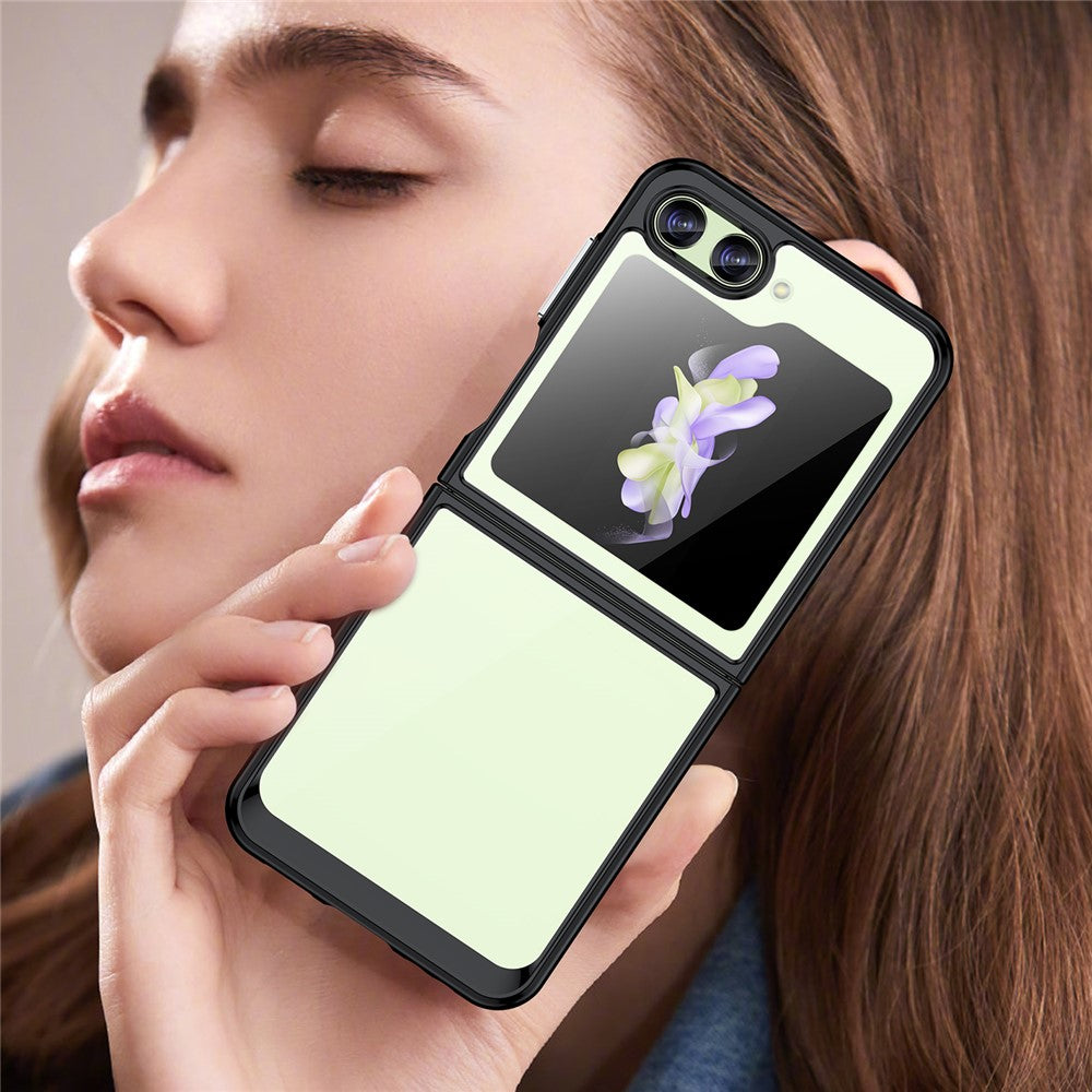 Samsung Galaxy Z Flip5 5G Mobile Phone Back Cover Clear Protective Shockproof TPU+Acrylic Case