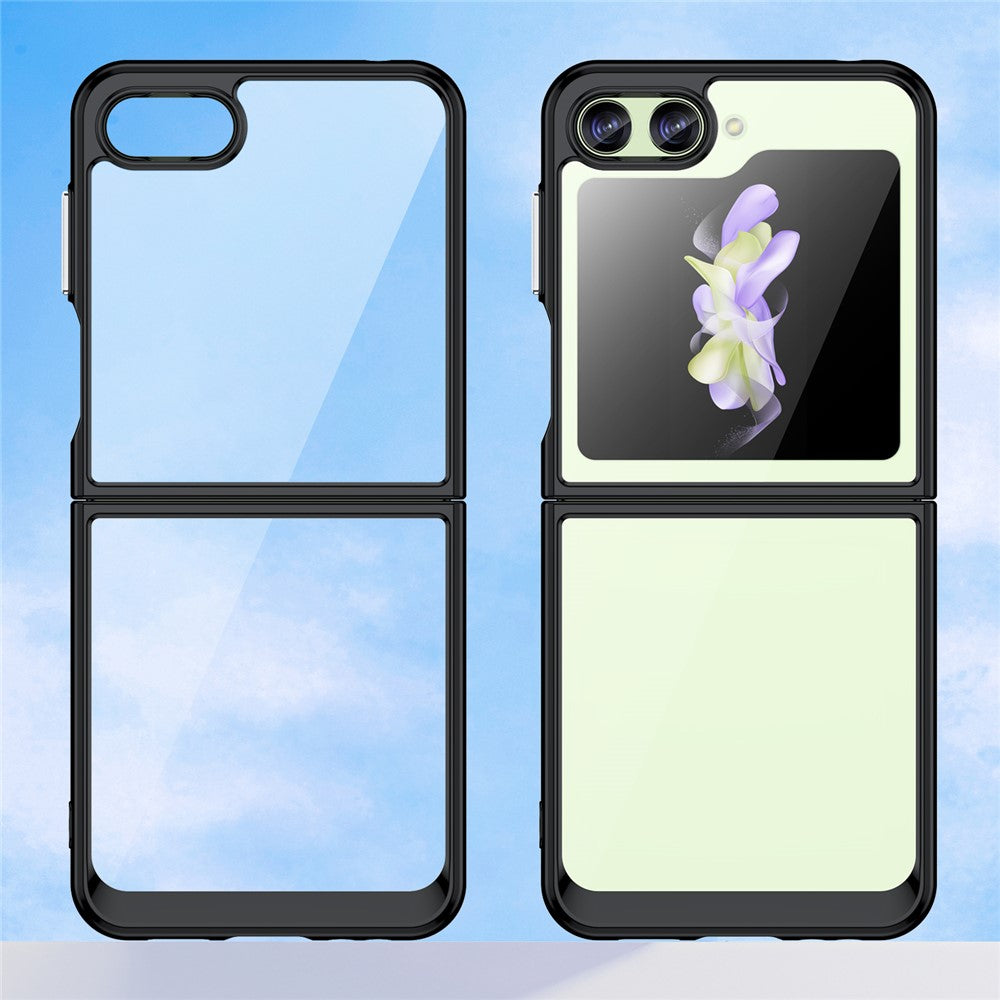 Samsung Galaxy Z Flip5 5G Mobile Phone Back Cover Clear Protective Shockproof TPU+Acrylic Case