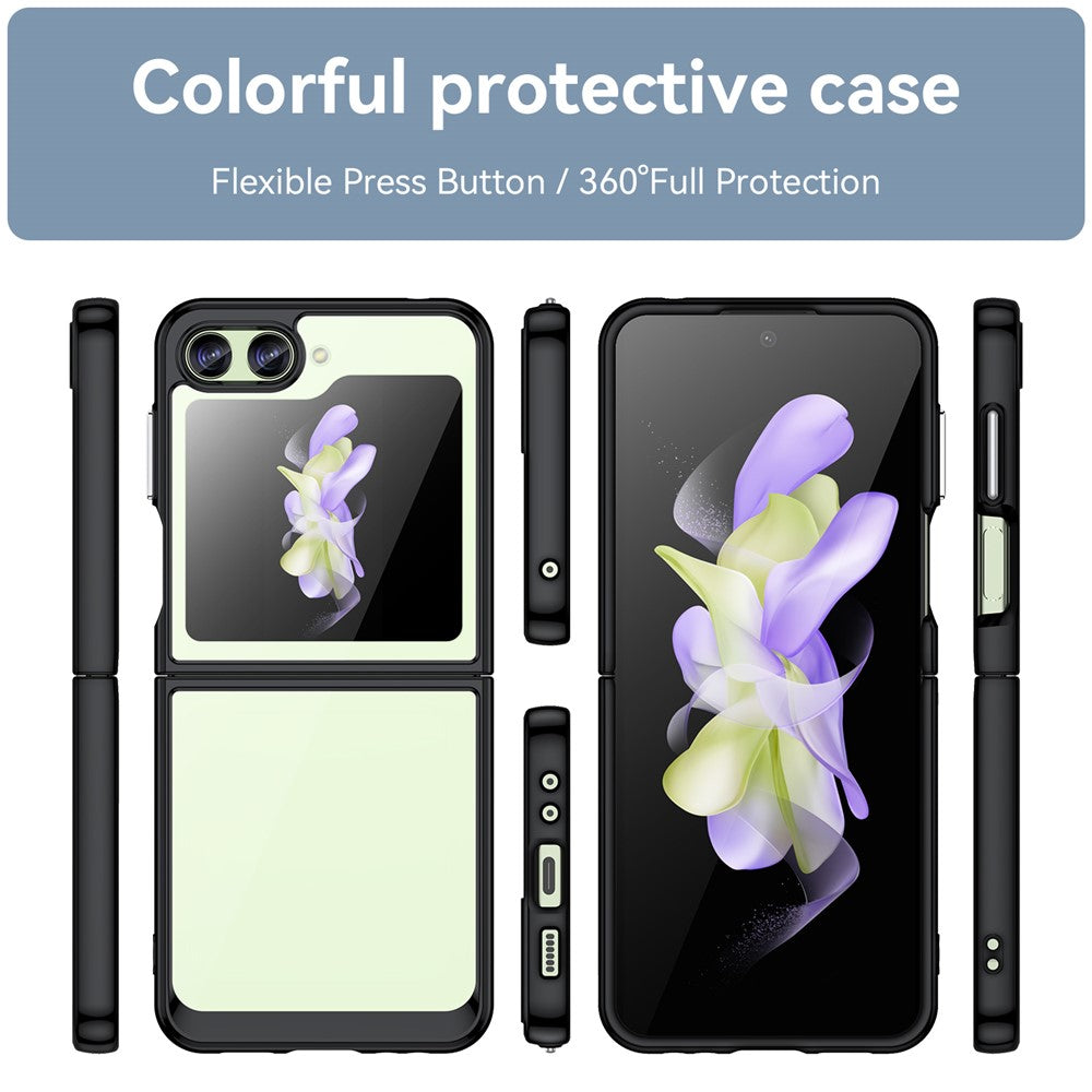 Samsung Galaxy Z Flip5 5G Mobile Phone Back Cover Clear Protective Shockproof TPU+Acrylic Case