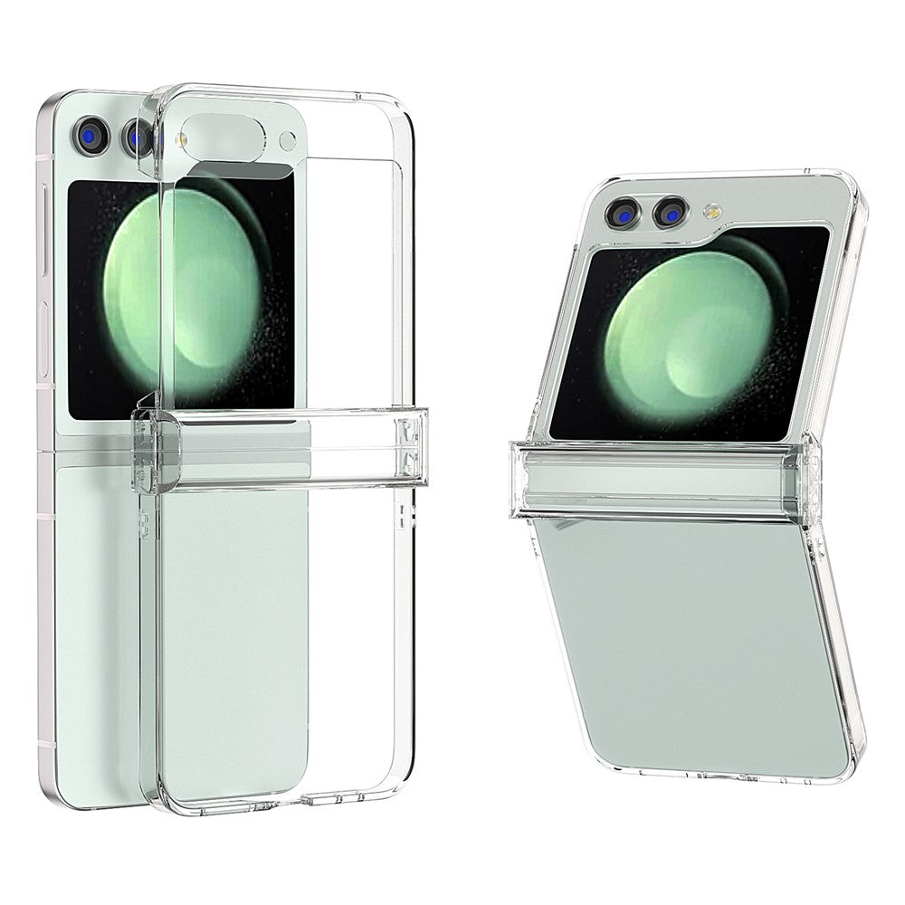 Samsung Galaxy Z Flip5 5G Crystal Clear Case Hinge Protection Hard PC Shockproof Phone Cover