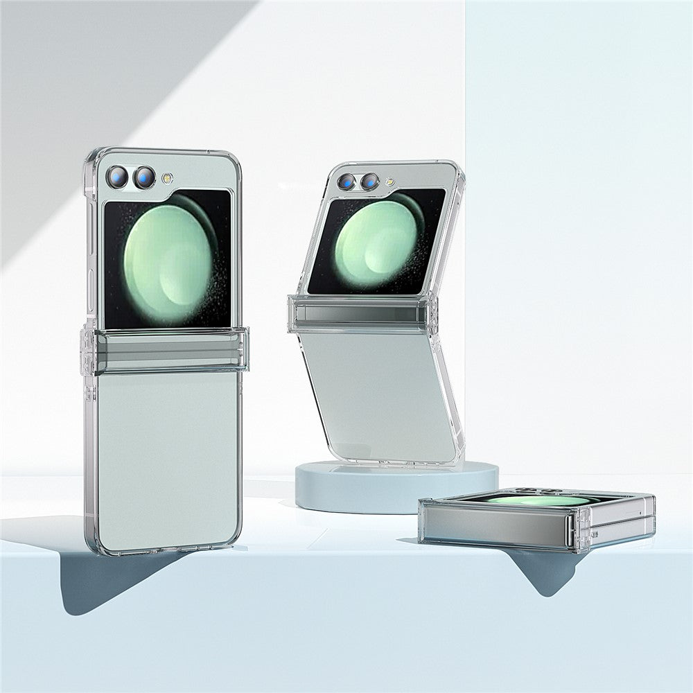 Samsung Galaxy Z Flip5 5G Crystal Clear Case Hinge Protection Hard PC Shockproof Phone Cover