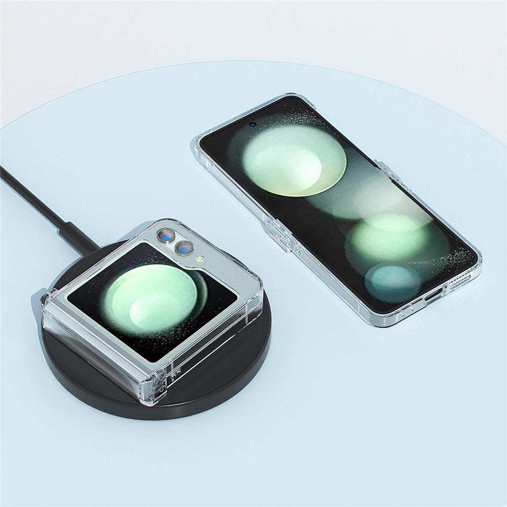 Samsung Galaxy Z Flip5 5G Crystal Clear Case Hinge Protection Hard PC Shockproof Phone Cover