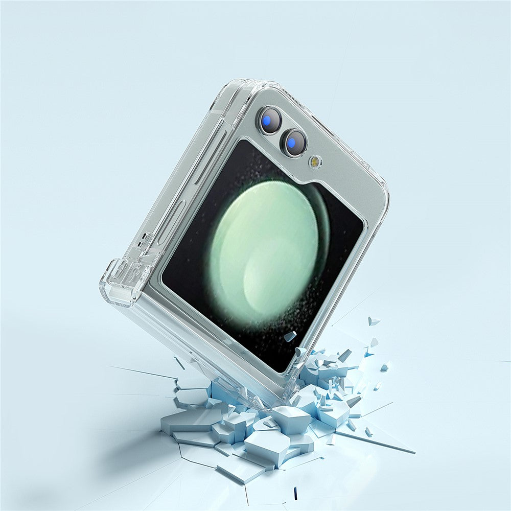 Samsung Galaxy Z Flip5 5G Crystal Clear Case Hinge Protection Hard PC Shockproof Phone Cover