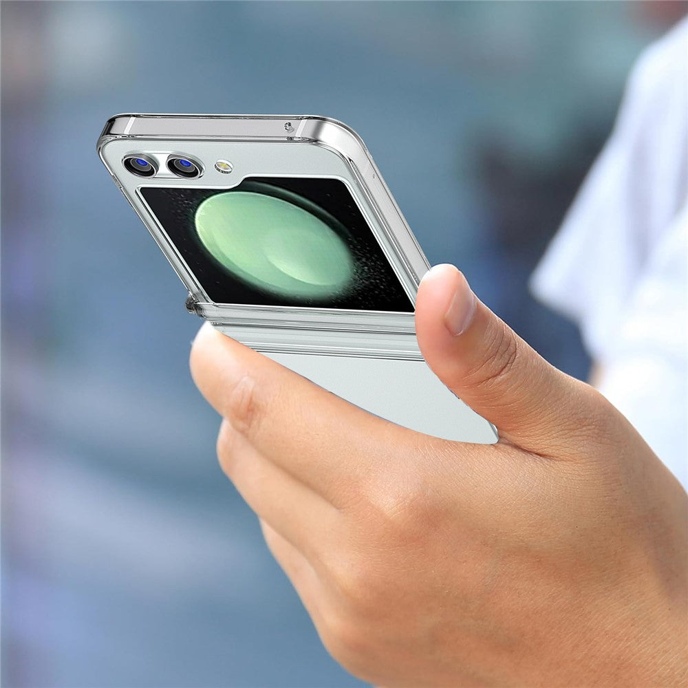 Samsung Galaxy Z Flip5 5G Crystal Clear Case Hinge Protection Hard PC Shockproof Phone Cover