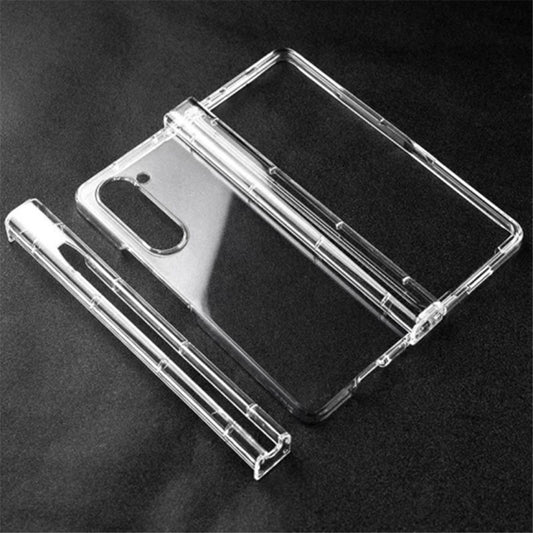 Samsung Galaxy Z Fold5 5G Transparent PC Phone Case 3-Piece Design Phone Cover