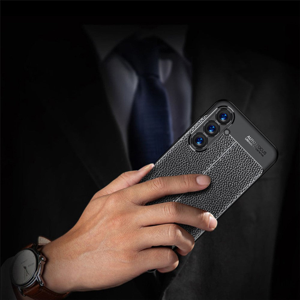 For Samsung Galaxy S23 FE Anti-scratch Phone Case Litchi Texture Phone TPU Cover