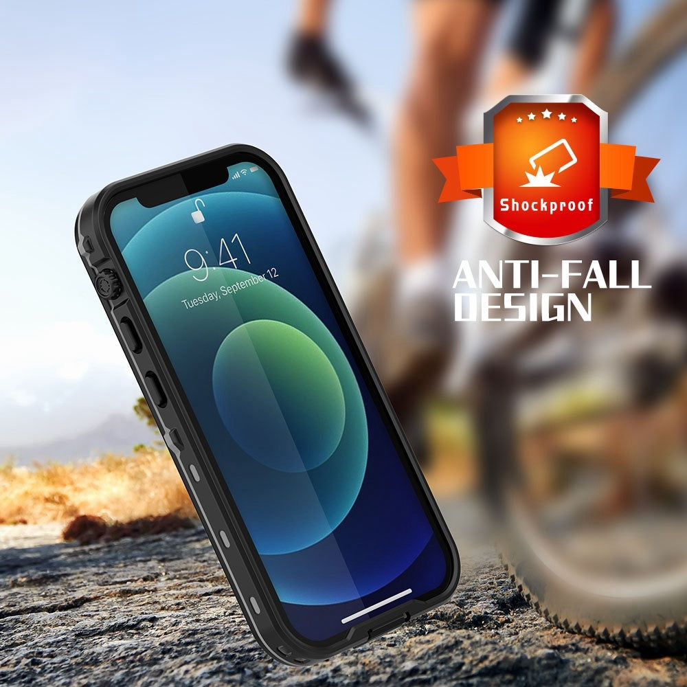 iPhone 12 mini PC+TPU Sealed Phone Case IP68 Waterproof Snowproof Snorkeling Clear Cover